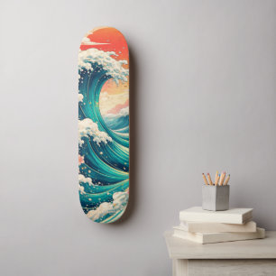 Japanische Welle Unisex Vintage-Vibes Skateboard