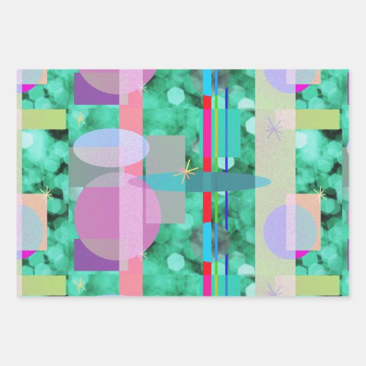 Japanische Wellen, Lapis & Gold Verlass & Spotligh Geschenkpapier Set (Vorderseite 3)