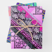 Japanische Wellen, Lapis & Gold Verlass & Spotligh Geschenkpapier Set (Beispiel)