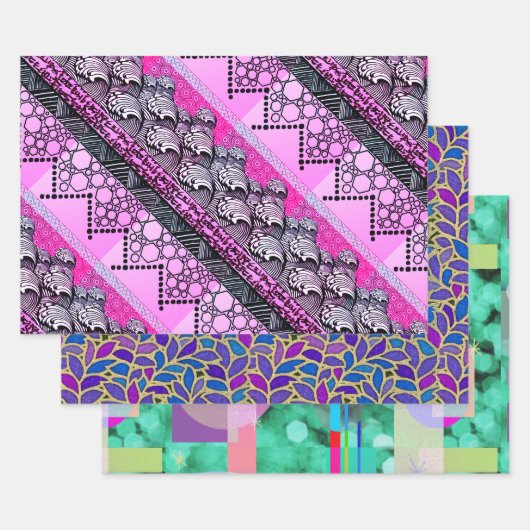 Japanische Wellen, Lapis & Gold Verlass & Spotligh Geschenkpapier Set (Set)