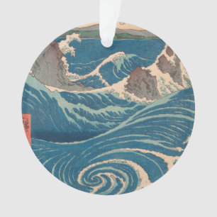Japanische Wellen Naruto-Strudel Ozean Kunstwerk Ornament