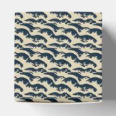 Japanische Wellen quadratische Gefälligkeitsbox Geschenkschachtel (Oben)