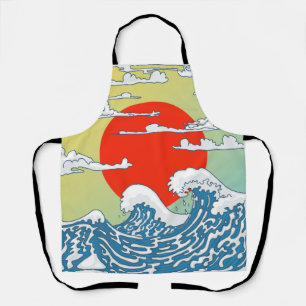 Japanische Wellen Schürze