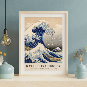 Japanische Wellenillustration   Große Wellenkunstw Poster