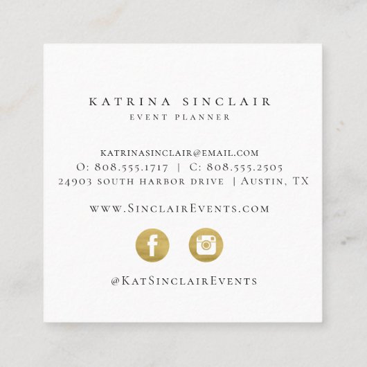 Japanische Wellenmuster-Navy Quadratische Visitenkarte (Rückseite)