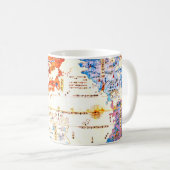 Japanische Weltkarte 1800 Kaffeetasse (VorderseiteRechts)