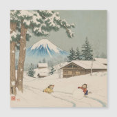 Japanische Winterlandschaft - Magnetkarte (Vorderseite)