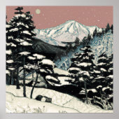 japanische Winterlandschaft Poster (Vorne)