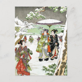 Japanische Winterlandschaft Postkarte
