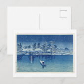 Japanische Winternachtskarte Postkarte (Vorne/Hinten)
