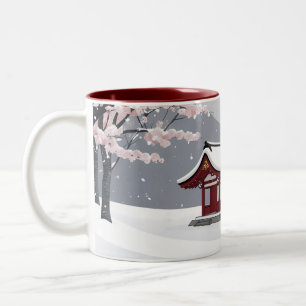 Japanische Winterruhe Zweifarbige Tasse