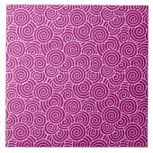 Japanische wirbellose Muster - bordeauxrot und bla Fliese (Vorderseite)