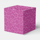 Japanische wirbellose Muster - bordeauxrot und bla Geschenkschachtel (Rückseite)