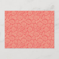 Japanische wirbellose Muster - Korallenorange