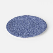 Japanische wirbellose Muster - marineblau und weiß Pappteller (Schrägansicht)