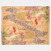Japanische Wisteria-Rosen-Blumen-Blumengarten Fleecedecke (Vorderseite (Horizontal))