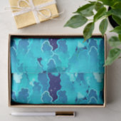 Japanische Wolken, Abends-Himmel, Türkis und Seidenpapier (Geschenk)