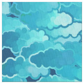 Japanische Wolken, Abends-Himmel, Türkis und Stoff (Nahaufnahme)