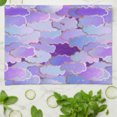 Japanische Wolken, Dämmerung, Veilchen und Deep Handtuch (Gefaltet)