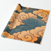 JAPANISCHE WOLKEN GESCHENKVERPACKUNG  GESCHENKPAPIER (Ungerollt)