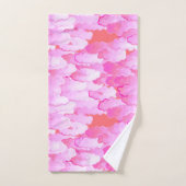 Japanische Wolken, Morgenröte, Orchideenrosa und K Badhandtuch Set (Handtuch)