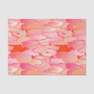 Japanische Wolken, Sonnenuntergang, Koralle, Seidenpapier