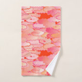 Japanische Wolken, Sonnenuntergang, Korallen, Fuch Badhandtuch Set (Handtuch)