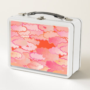 Japanische Wolken, Sonnenuntergang, Korallen, Fuch Metall Lunch Box