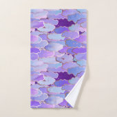 Japanische Wolken, Twilight, Violet und Tief Lila Badhandtuch Set (Handtuch)