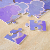 Japanische Wolken, Twilight, Violet und Tief Lila Puzzle (Seite)