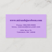 Japanische Wolken, Twilight, Violet und Tief Lila Visitenkarte (Rückseite)