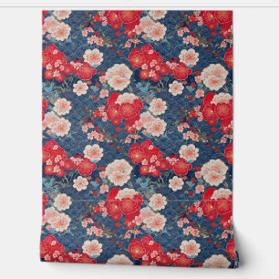 Japanische Wolken und Blume Tapete