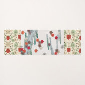 JAPANISCHE WOODBLOCK DRUCKBIRTE AUF BRANCH YOGA Ma Yogamatte (Rückseite (Horizontal))