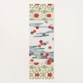 JAPANISCHE WOODBLOCK DRUCKBIRTE AUF BRANCH YOGA Ma Yogamatte (Rückseite)