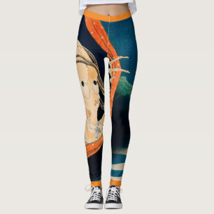 JAPANISCHE WOODBLOCK-DRUCKER VON GHOST-Leggings Leggings