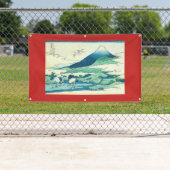 JAPANISCHE WOODBLOCK GUMMIMUFFEN-FAHNE BANNER (Insitu)