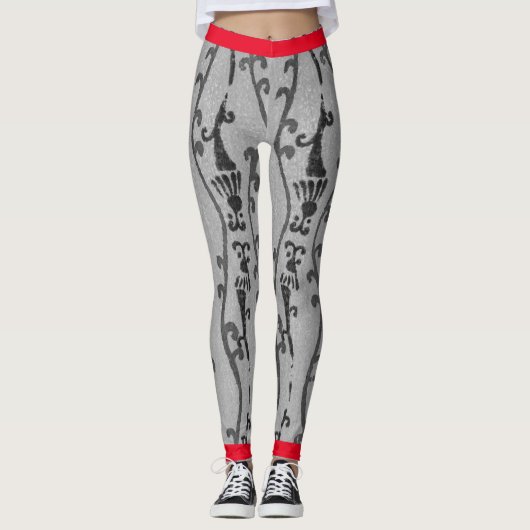 JAPANISCHE WOODBLOCK PATTERN DRUCKTE LEGGINGS