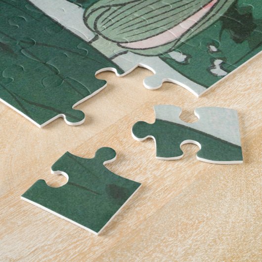 Japanische Woodblock Water Lily Lilies Puzzle (Seite)