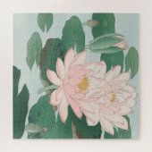 Japanische Woodblock Water Lily Lilies Puzzle (Horizontal)