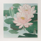 Japanische Woodblock Water Lily Lilies Puzzle (Vertikal)