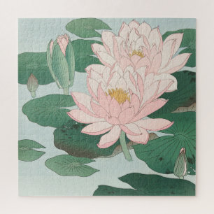Japanische Woodblock Water Lily Lilies Puzzle