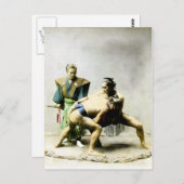 Japanische Wrestler Postkarte (Vorne/Hinten)