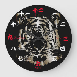 Japanische Zahlen  Große Wanduhr