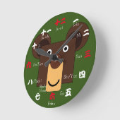 Japanische Zahlen in Kanji Runde Wanduhr (Winkel)