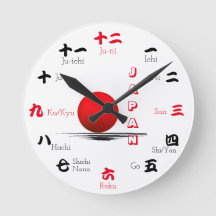 Japanische Zahlen rund um die Uhr