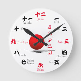 Japanische Zahlen rund um die Uhr