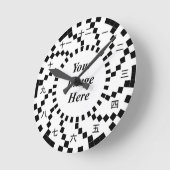 Japanische Zahlen Spiralwelle von Kenneth Yoncich Runde Wanduhr (Winkel)