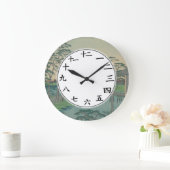 Japanische Zahlen Uhren Blaue Grünwälder Bäume (Zuhause)