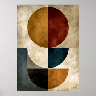 Japanische Zen-Geometrische Abstrakte Wandkunst Poster