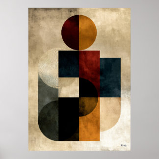 Japanische Zen-Ripple-Geometrische-Abstrakte-Wandk Poster